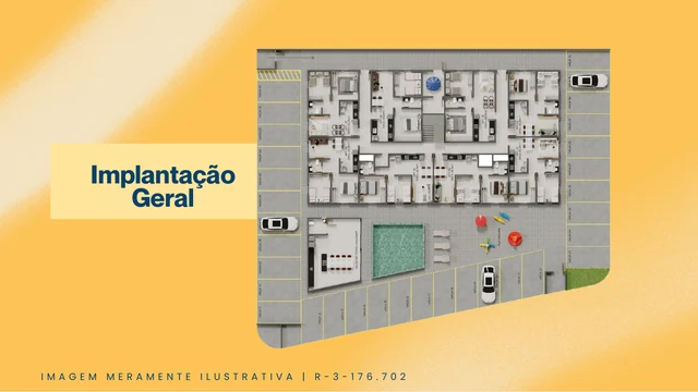 Imagens ilustrativas — Implantação geral ilustrativa do projeto — Vitta Sudoeste 21 — crédito RL Construções