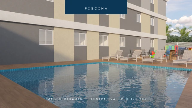 Imagens ilustrativas — Perspectiva ilustrativa da piscina — Vitta Sudoeste 21 — crédito RL Construções